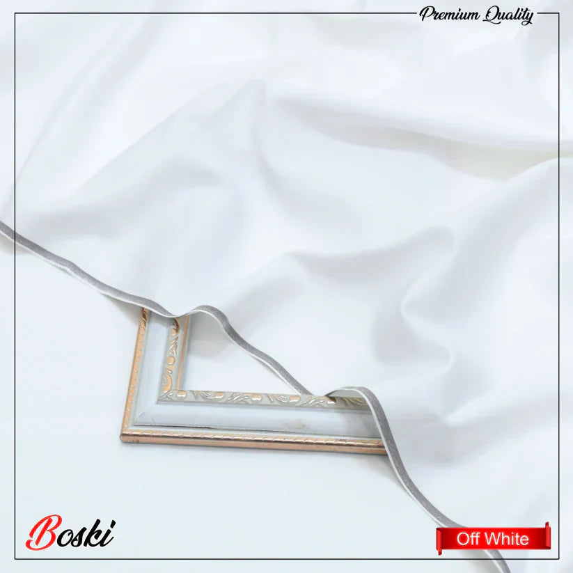 Off white premium quality fabric draped over vintage carved photo frame with Boski branding